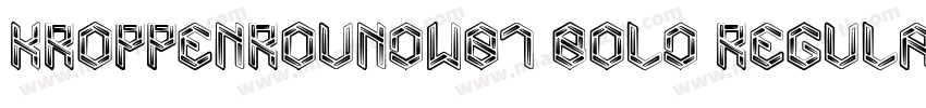 KroppenRoundW01 Bold Regular字体转换